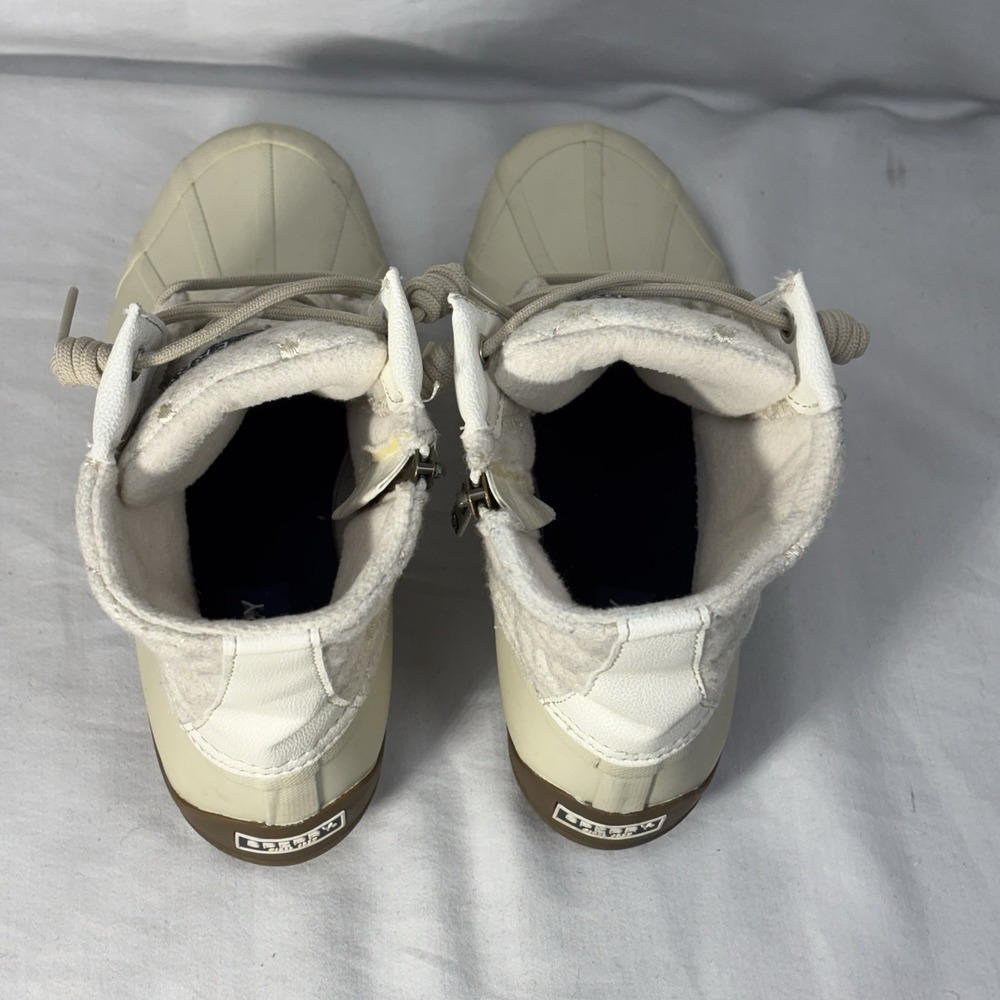 Sperry Women's Syren‎ Gulf Wool Quilt Duck Boots Waterproof Ivory Size 8 M - Picture 11 of 16